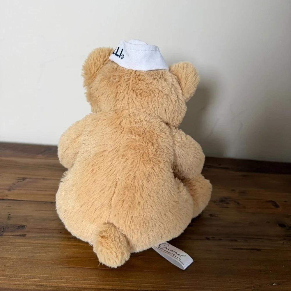 Ghirardelli Caramel the‎ Bear Keepsake Plush Teddy Bear with Hat and Bowtie